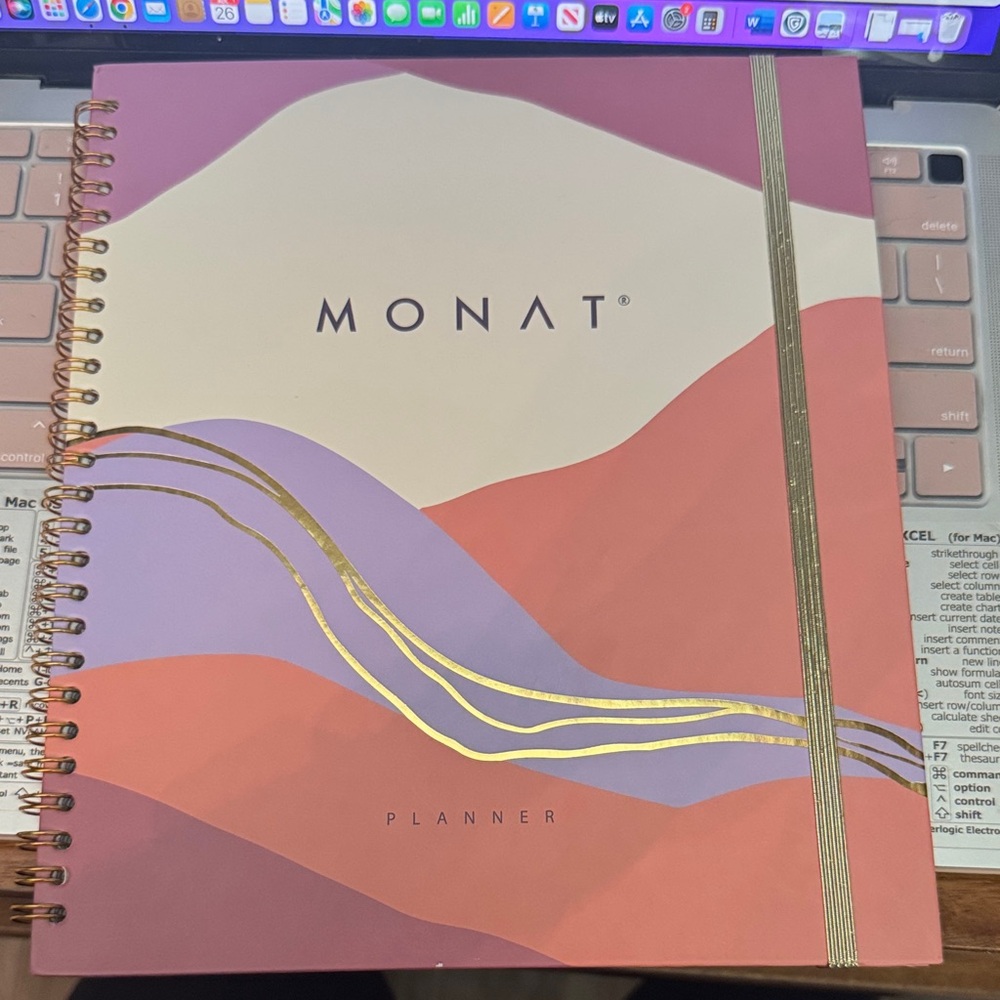 Monat Pink and Purple Home Office Planner with stickers, never used